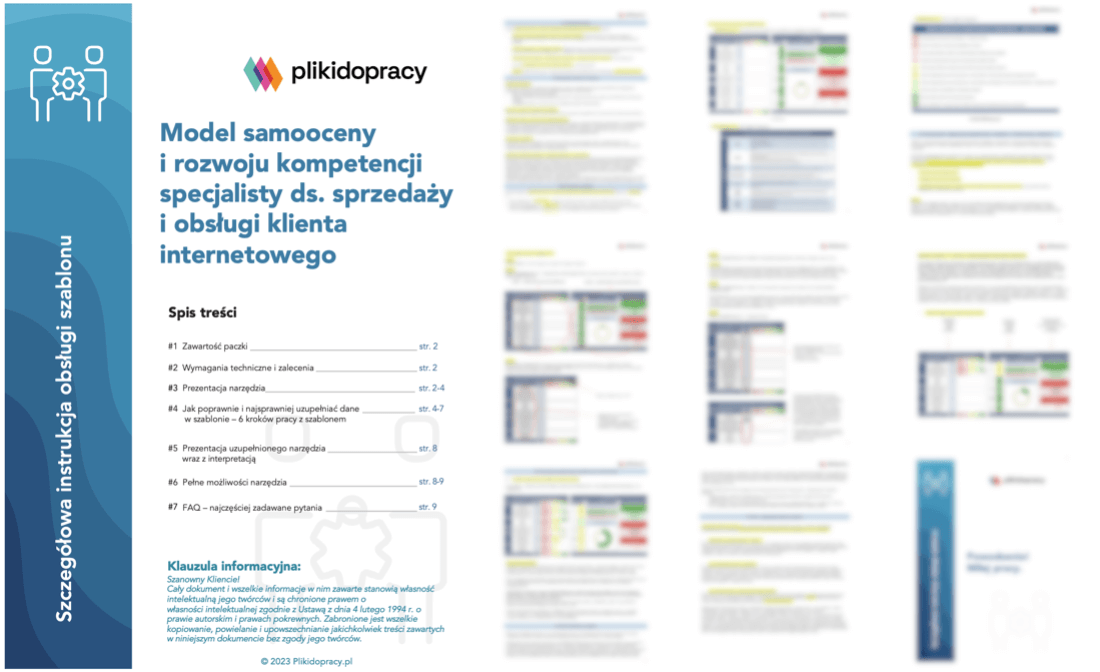 Model samooceny i rozwoju kompetencji specjalisty ds. sprzedaży i obsługi klienta internetowego