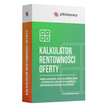 Kalkulator rentowności oferty freelancera dla klienta b2b – sprzedaż usług w ramach jednorazowego zlecenia